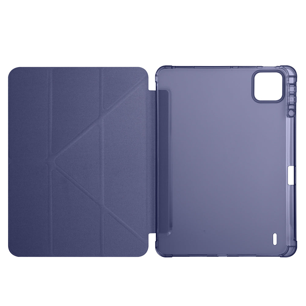Xiaomi Pad 7 Kılıf Zore Tri Folding Kalem Bölmeli Standlı Kılıf Mavi