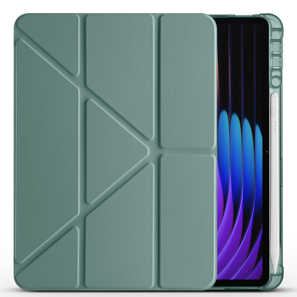 Xiaomi Pad 7 Kılıf Zore Tri Folding Kalem Bölmeli Standlı Kılıf Siyah