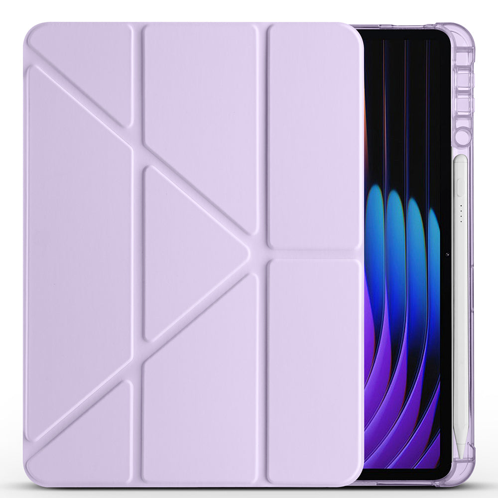 Xiaomi Pad 7 Kılıf Zore Tri Folding Kalem Bölmeli Standlı Kılıf Rose Gold