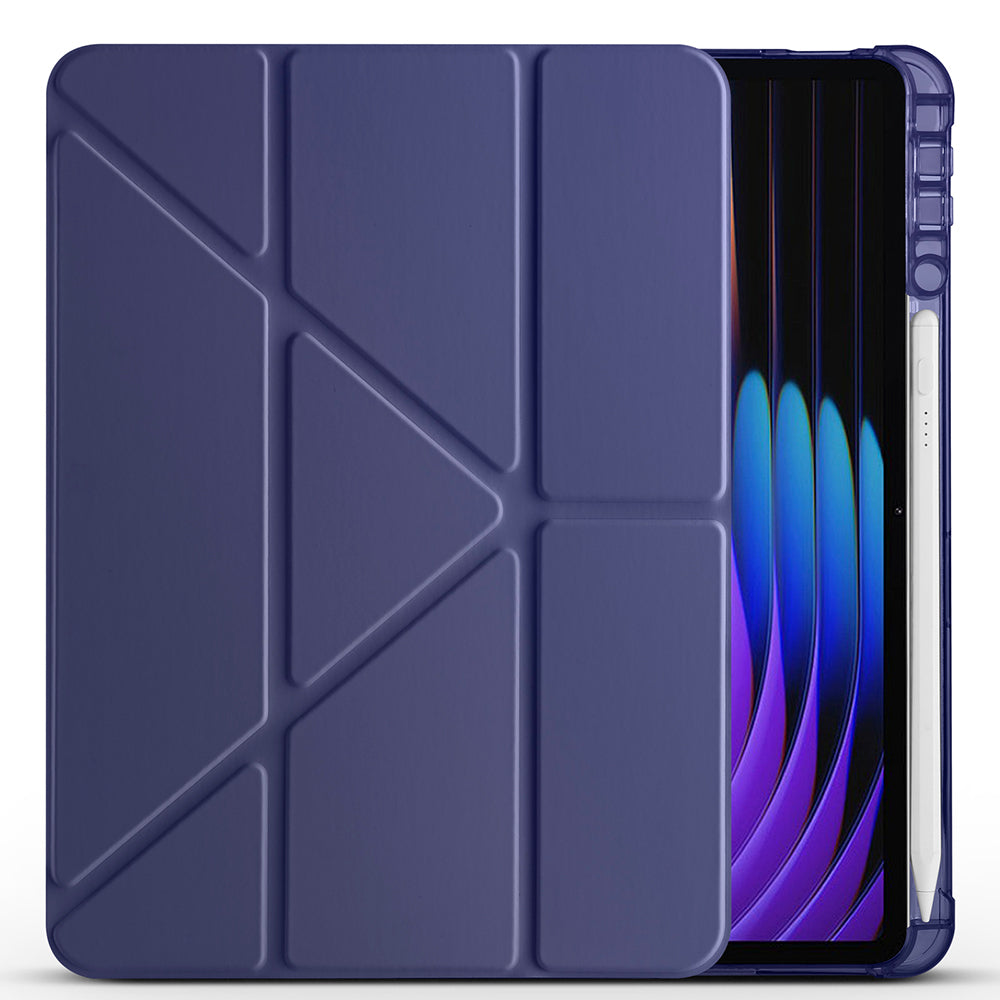 Xiaomi Pad 7 Pro Kılıf Zore Tri Folding Kalem Bölmeli Standlı Kılıf Lila