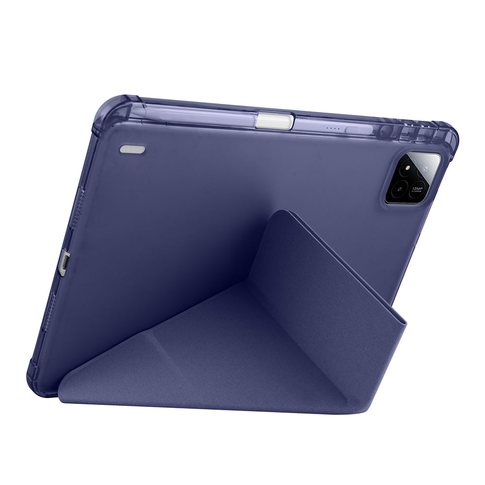 Xiaomi Pad 7 Pro Kılıf Zore Tri Folding Kalem Bölmeli Standlı Kılıf Lacivert