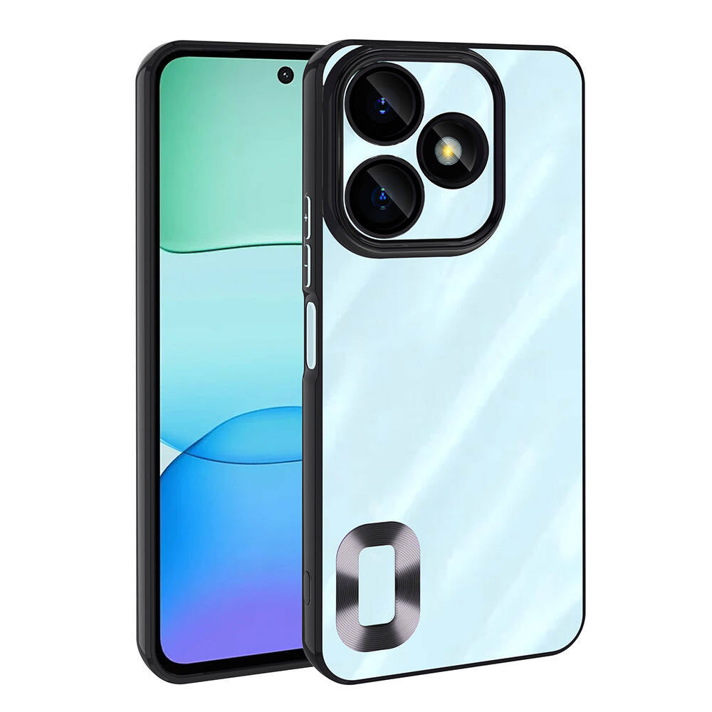 Xiaomi Redmi 13 4G Kılıf Kamera Korumalı Logo Gösteren Zore Omega Kapak Lila