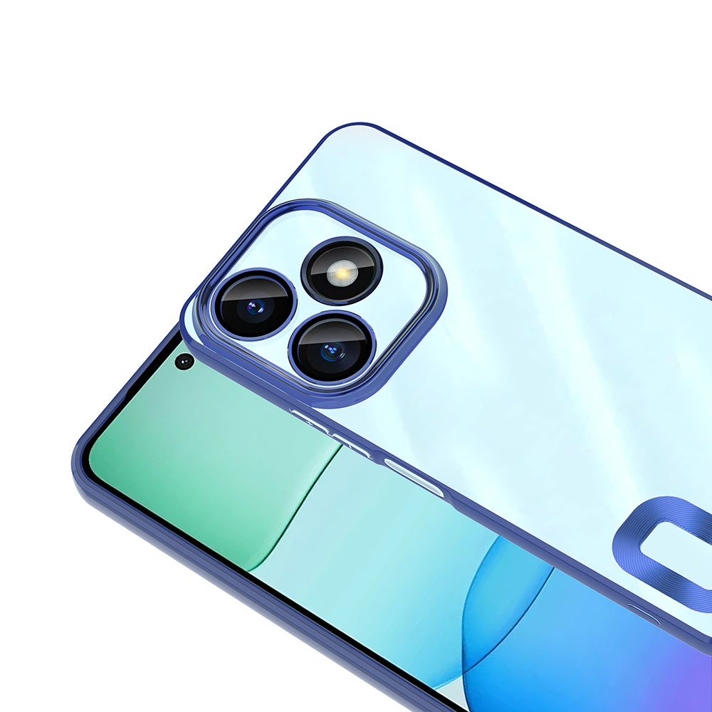 Xiaomi Redmi 13 4G Kılıf Kamera Korumalı Logo Gösteren Zore Omega Kapak Sierra Mavi