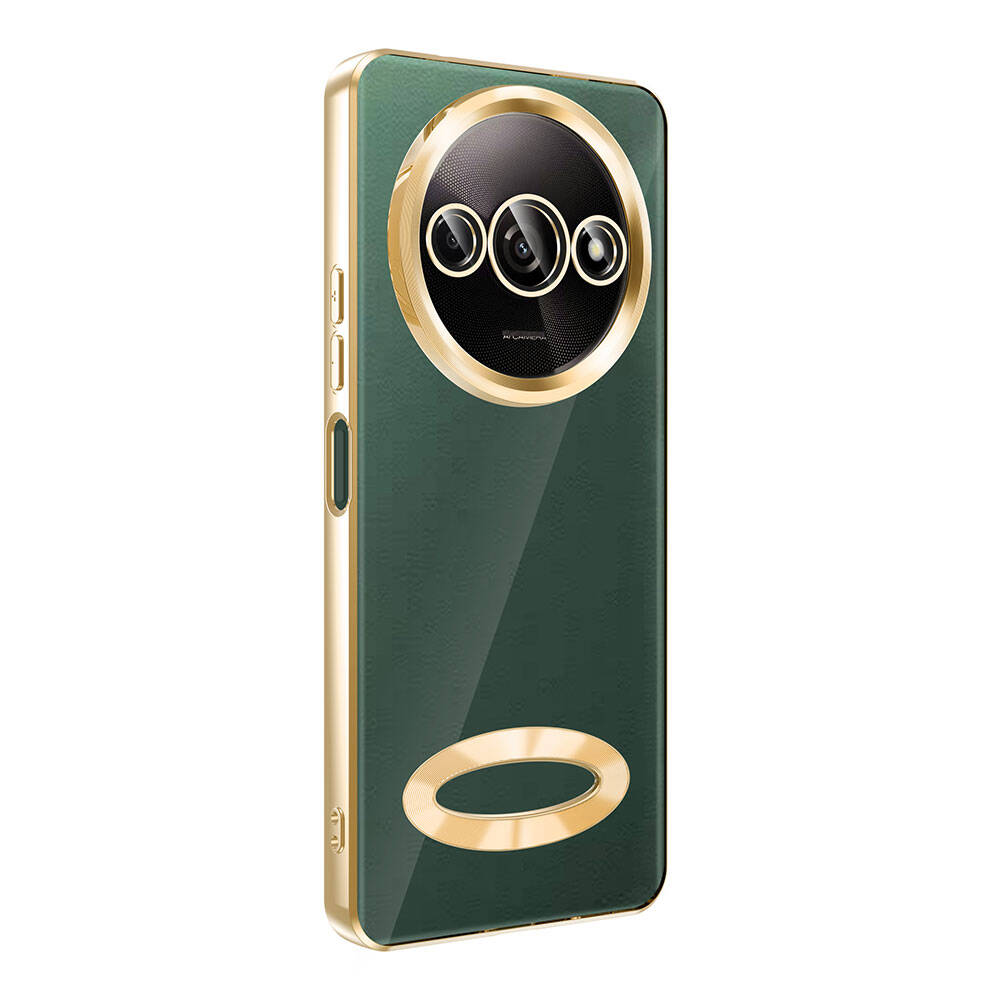 Xiaomi Redmi A3 4G 2024 Kılıf Kamera Korumalı Logo Gösteren Zore Omega Kapak Derin Mor