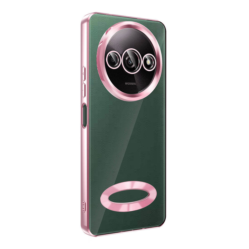 Xiaomi Redmi A3 4G 2024 Kılıf Kamera Korumalı Logo Gösteren Zore Omega Kapak Derin Mor