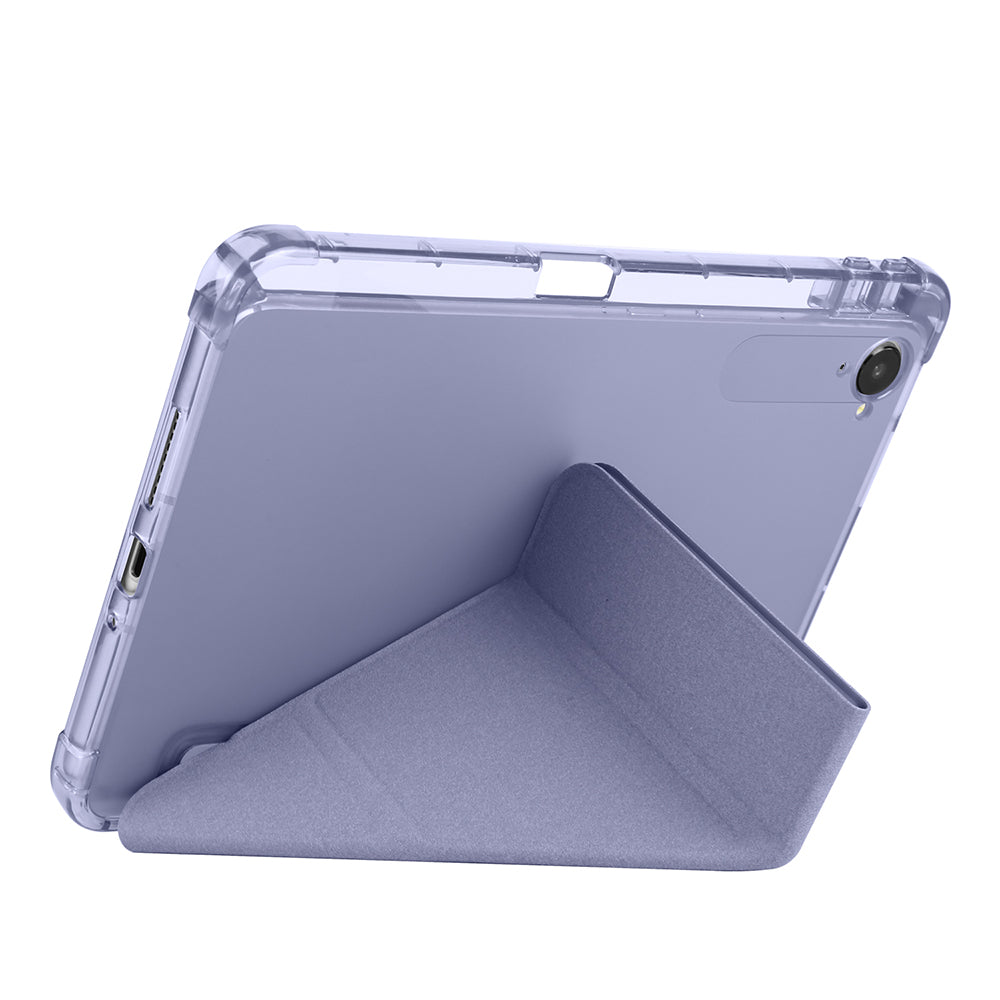 Xiaomi Redmi K Pad Kılıf Zore Tri Folding Kalem Bölmeli Standlı Kılıf Mor