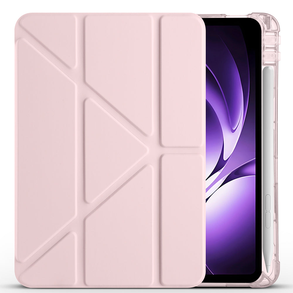 Xiaomi Redmi K Pad Kılıf Zore Tri Folding Kalem Bölmeli Standlı Kılıf Rose Gold