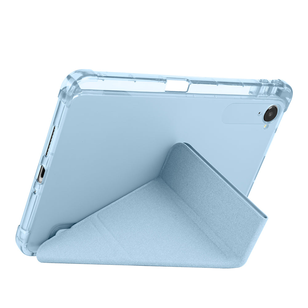Xiaomi Redmi K Pad Kılıf Zore Tri Folding Kalem Bölmeli Standlı Kılıf Mavi