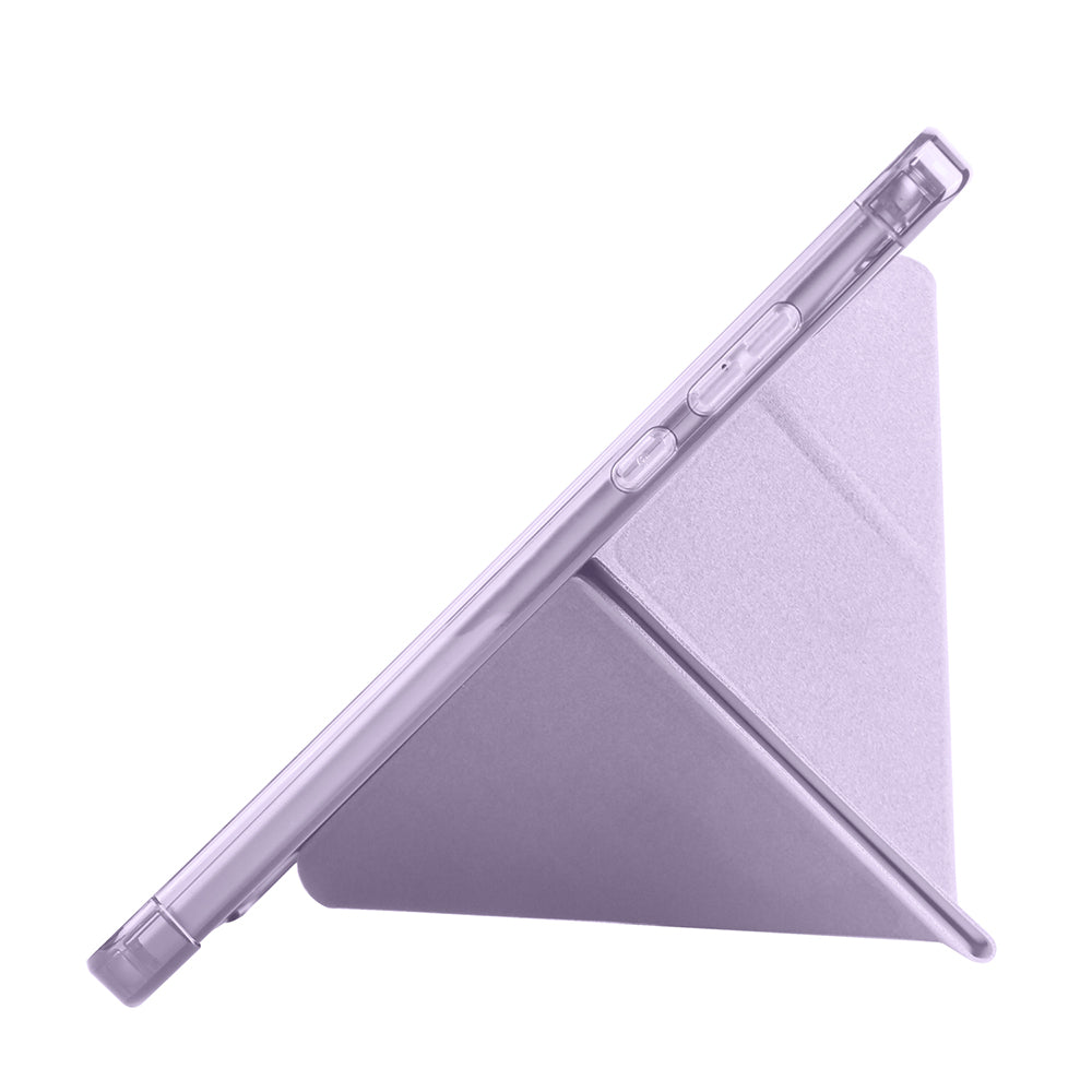 Xiaomi Redmi Pad SE 8.7 Kılıf Zore Tri Folding Kalem Bölmeli Standlı Kılıf Gri