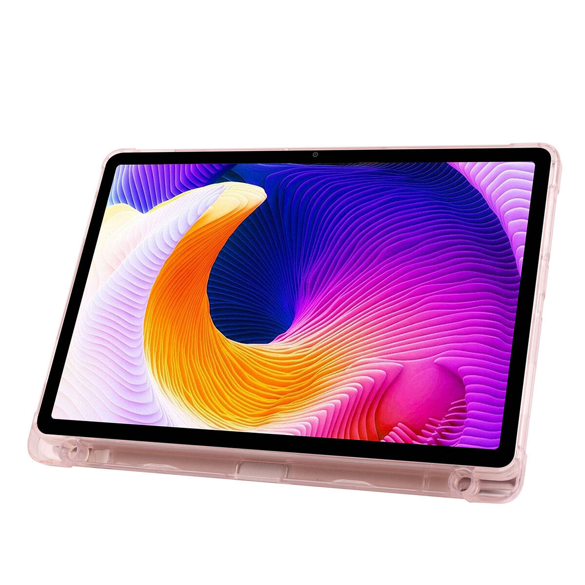 Xiaomi Redmi Pad SE Kılıf Zore Tri Folding Kalem Bölmeli Standlı Kılıf Mor