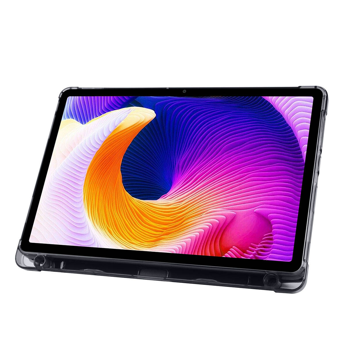 Xiaomi Redmi Pad SE Kılıf Zore Tri Folding Kalem Bölmeli Standlı Kılıf Mavi