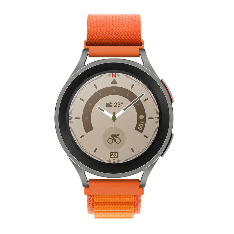 Xiaomi Redmi Watch 5 Active Zore KRD-74 22mm Hasır Kordon Turuncu