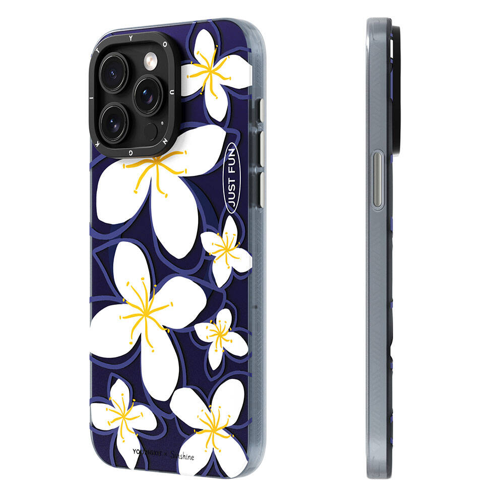 Apple iPhone 15 Pro Max Kılıf Magsafe Şarj Özellikli Sunshine Tasarımlı Youngkit Smile Serisi Kapak Lacivert