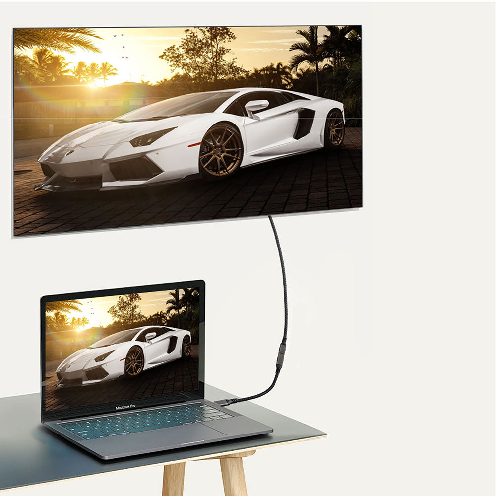 Zore Extension USB3.2 Type-C PD Uzatma Kablosu 100W 20Gbps 4K@60Hz 0.5 Metre Siyah